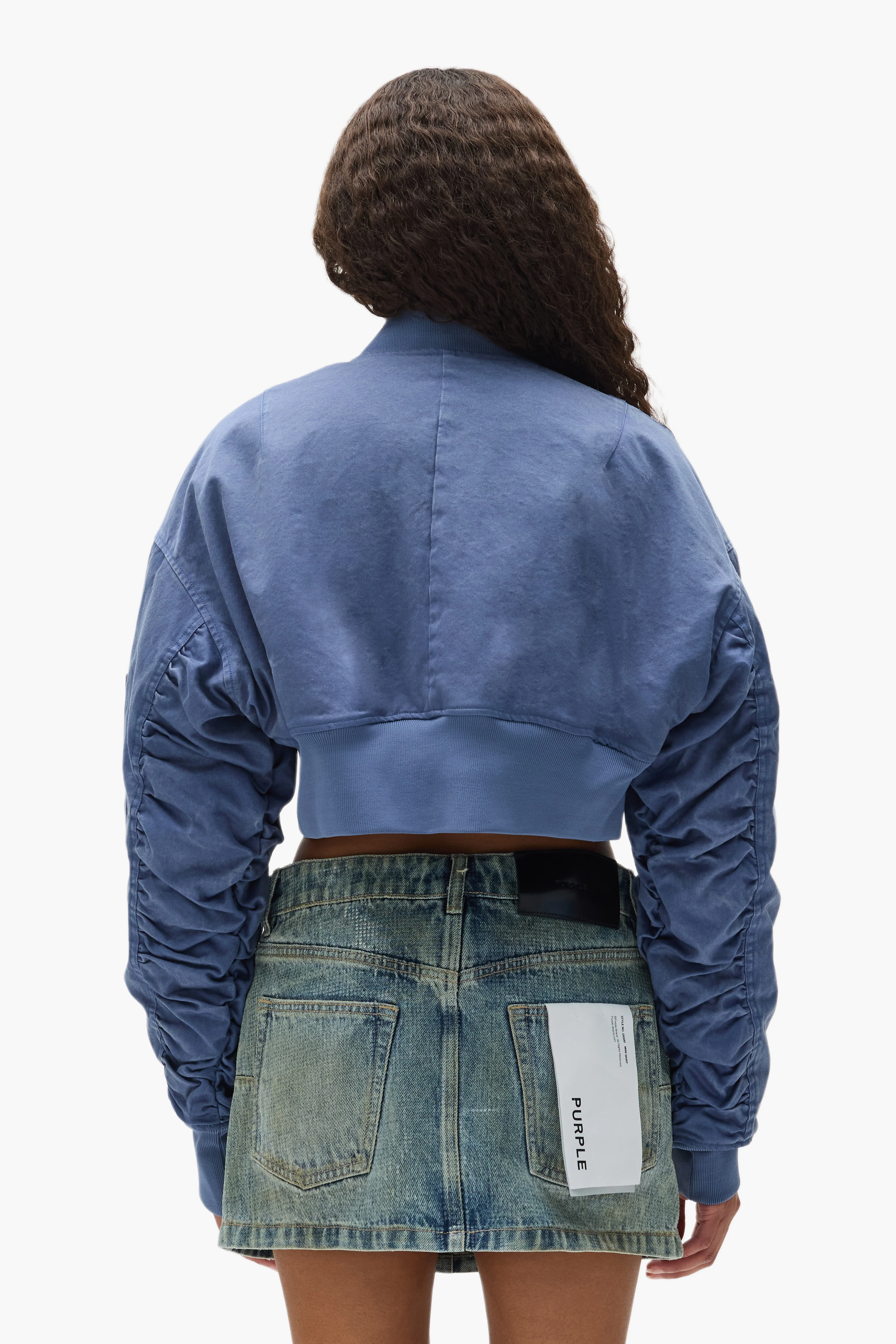 Cropped Bomber Jacket - Image 4