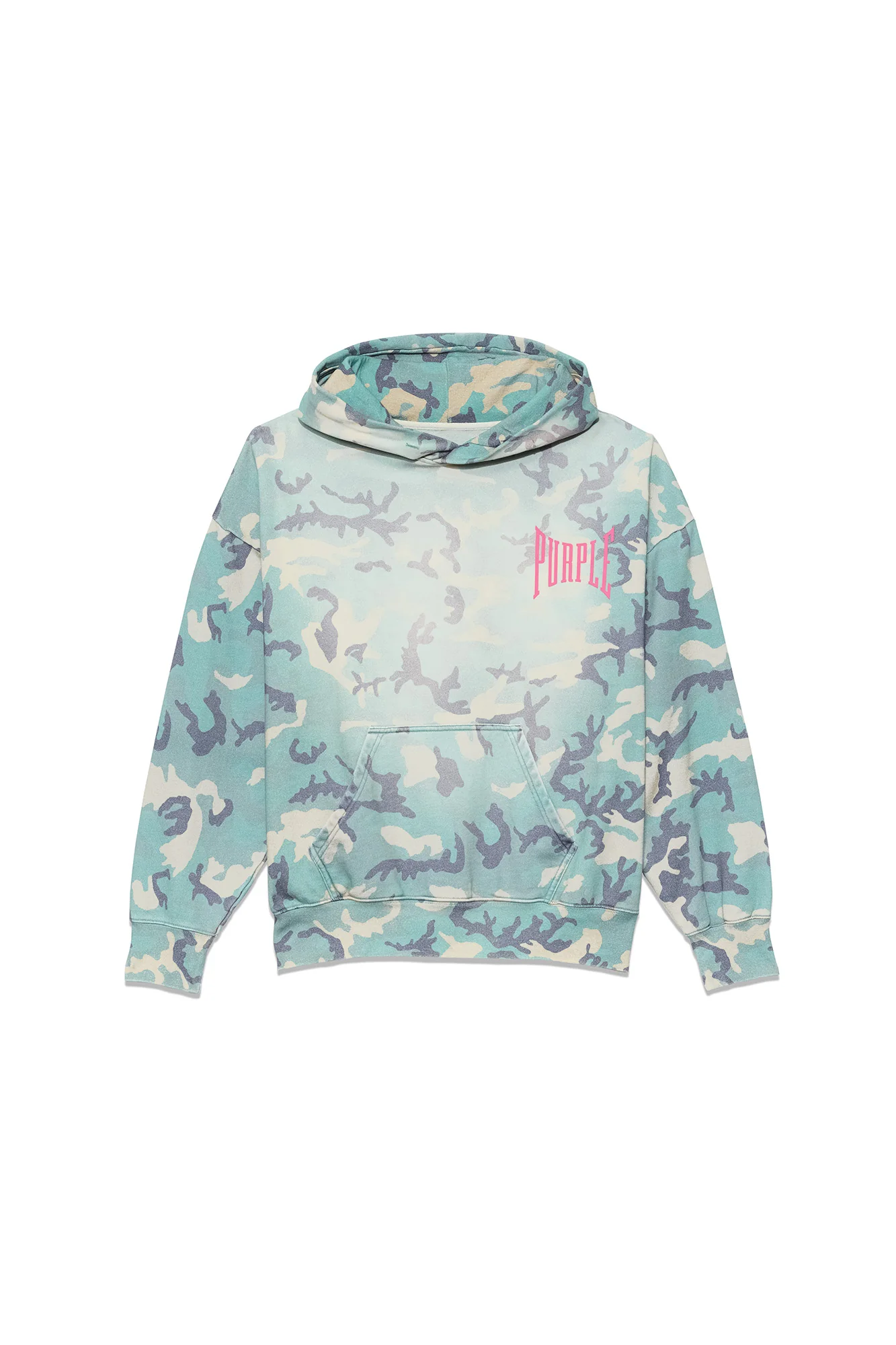 Faded Camo Pull Over Hoodie - Image 3