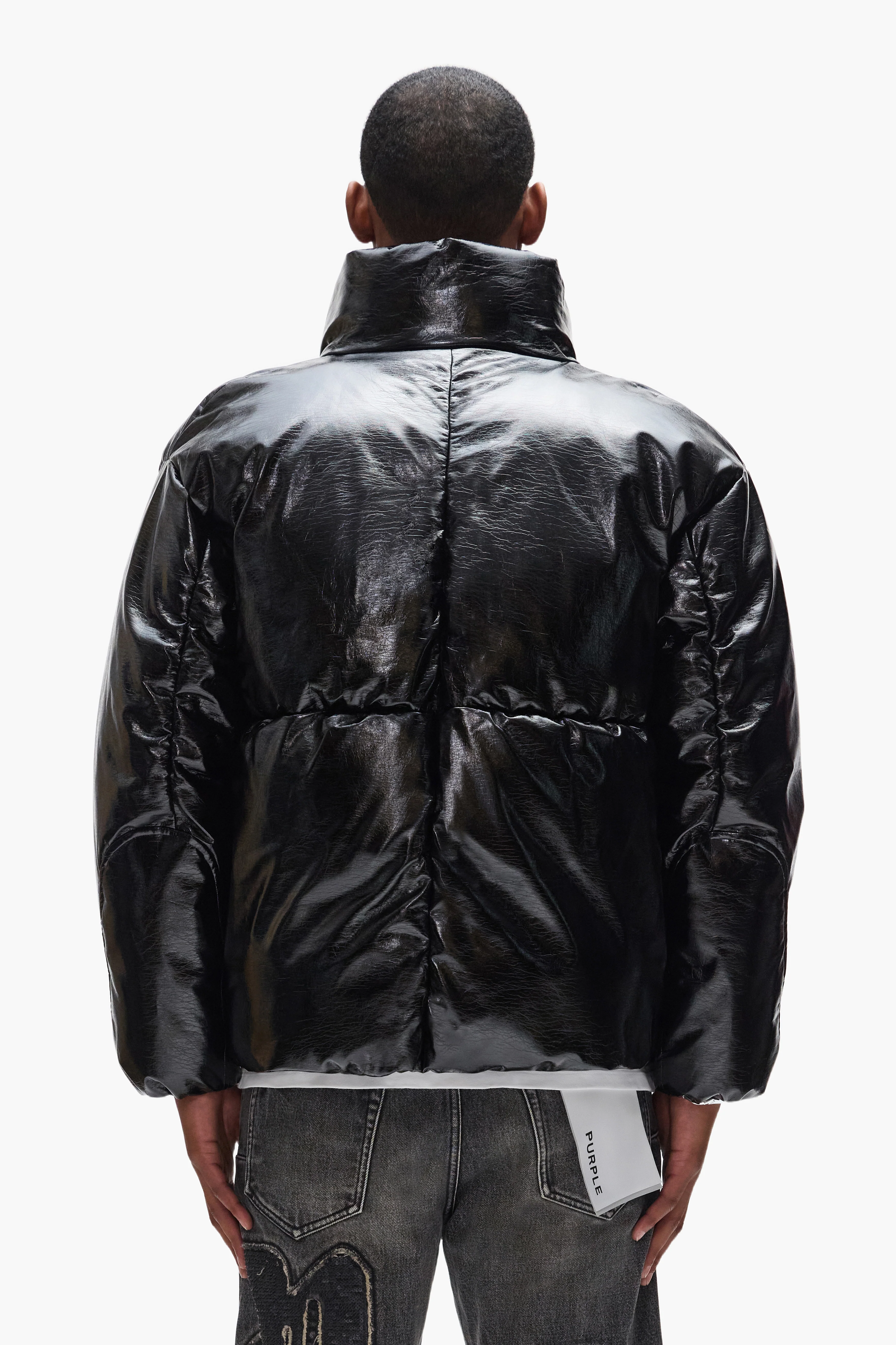 Leather Puffer Jacket - Image 2