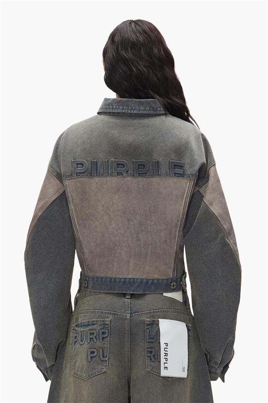 Mixed Denim & Leather Jacket - Image 3