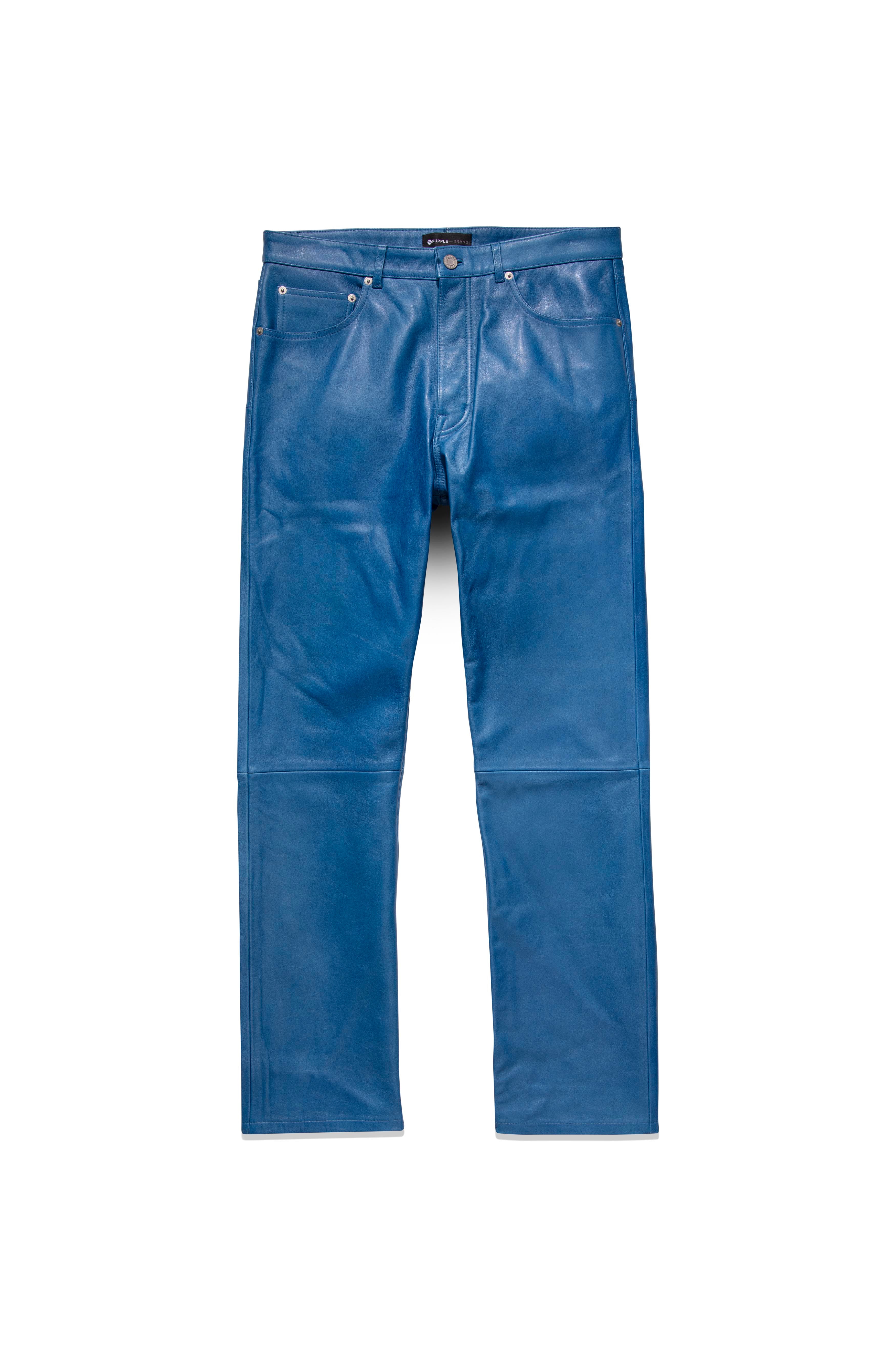 P011 MID RISE STRAIGHT LEG PANT - Leather Galaxy Blue - Image 3