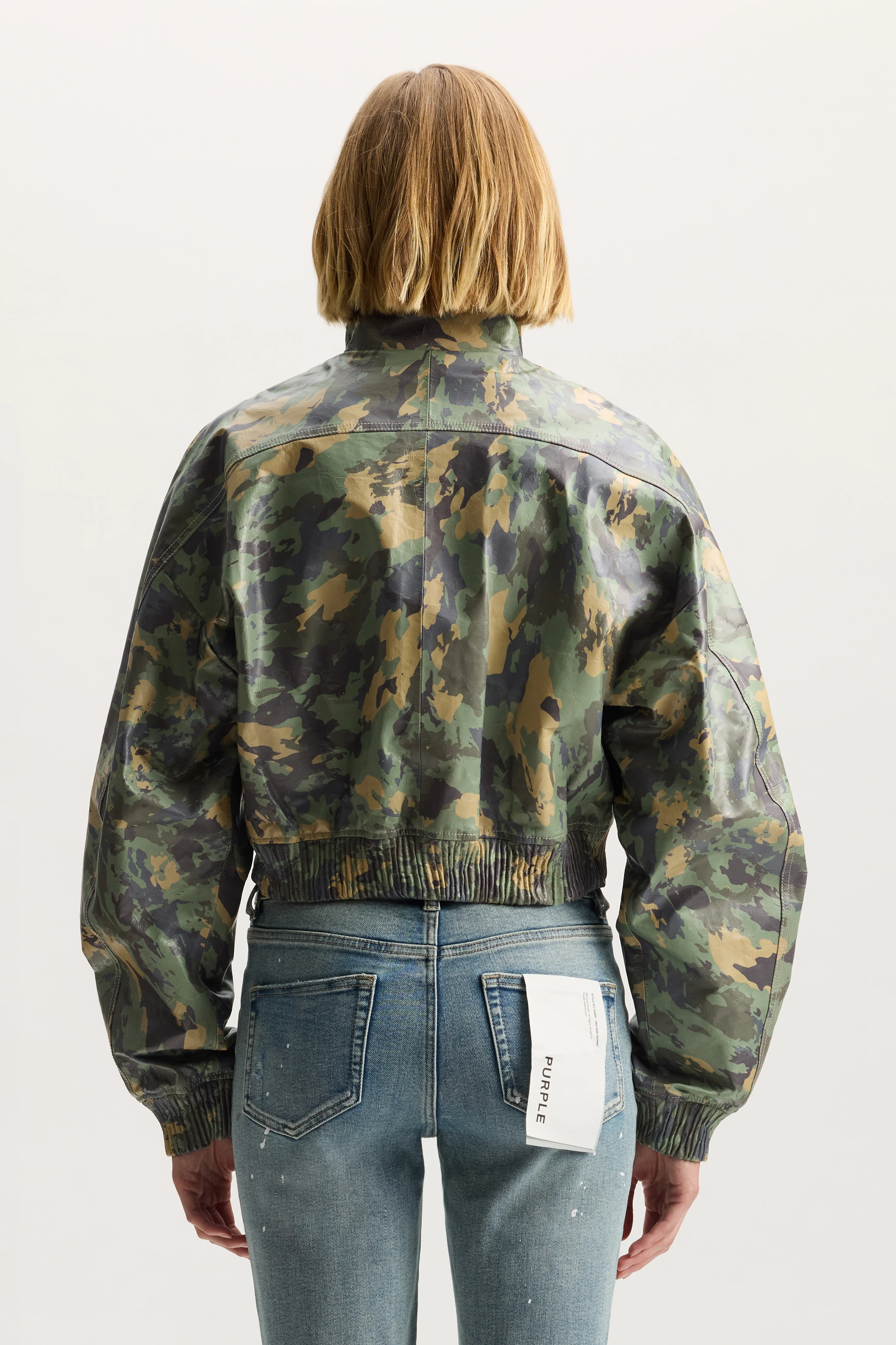 Painted Camo Leather Jacket - Image 4